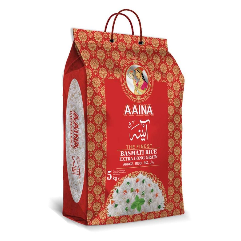 Premium Quality Aaina Long Grain Basmati Rice 5kg | Cosmo Cash & Carry