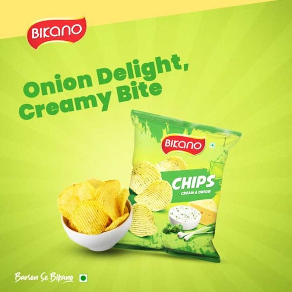 Bikano Cream and Onion Chips