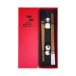 Japanese Non-Slip Chopsticks With Panda Holder