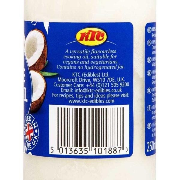 KTC 100% Pure Coconut Oil 250ml - Image 2