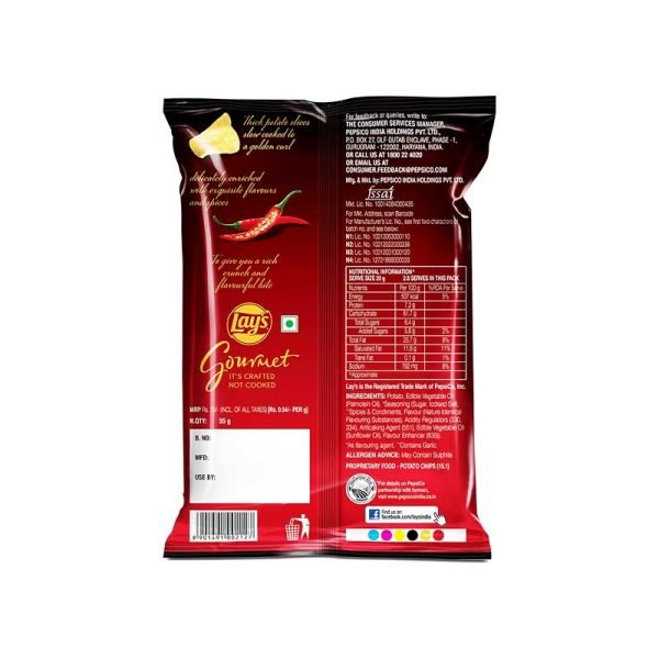 lays gourmet thai sweet chilli flavor 55g