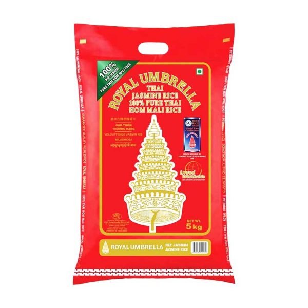 Royal Umbrella 100% Pure Thai Jasmine Rice 5Kg