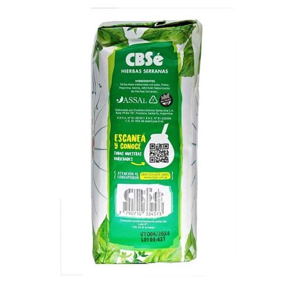 Yerba Mate CBSé Hierbas Serranas Mountain Herbs 1kg - Image 2