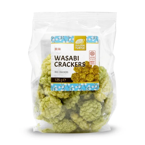 Golden Turtle Wasabi Crackers Crispy Rice Biscuits 125g