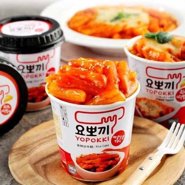 Yopokki Sweet & Mild Spicy Tteokbokki Cup Rice Cake 140g