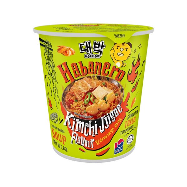 Daebak Instant Noodles Soup Habanero Kimchi Jjigae Flavour (Cup) 85g