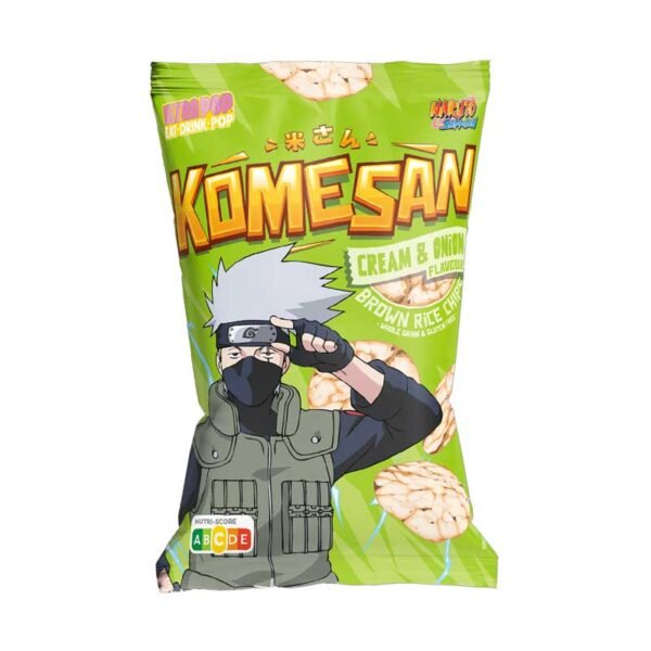 Komesan Cream & Onion Flavored Brown Rice Chips Naruto 60g