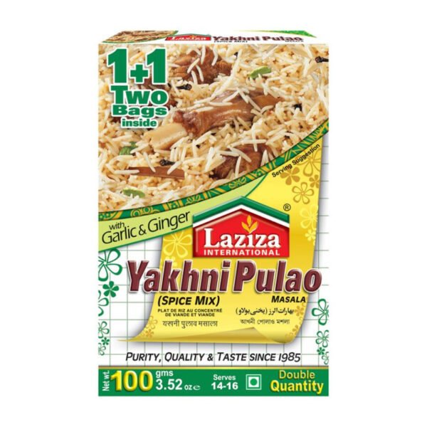 Laziza Yakhni Pulao Masala Recipe and Seasoning Mix 100g