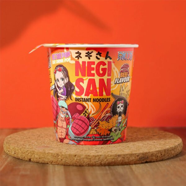 Negi San Robin, Franky and Brook Ramen Beef Flavored Instant Noodles 65g - Image 2