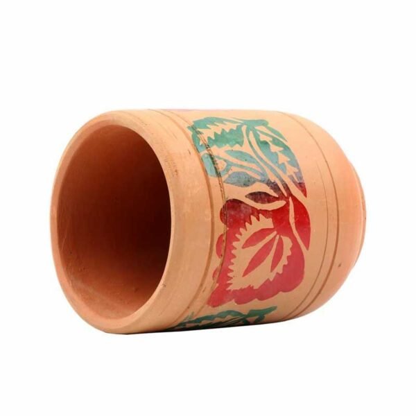 Mitti Clay Drinking Glass Multicoloured Clay Flower & Plant Pots